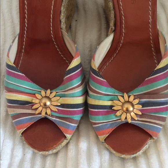 Marc Jacobs multicolor stripes wedges - Picture 2 of 15
